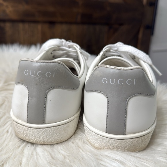 GUCCI Ace Perforated Leather Sneakers - Picture 7 of 14